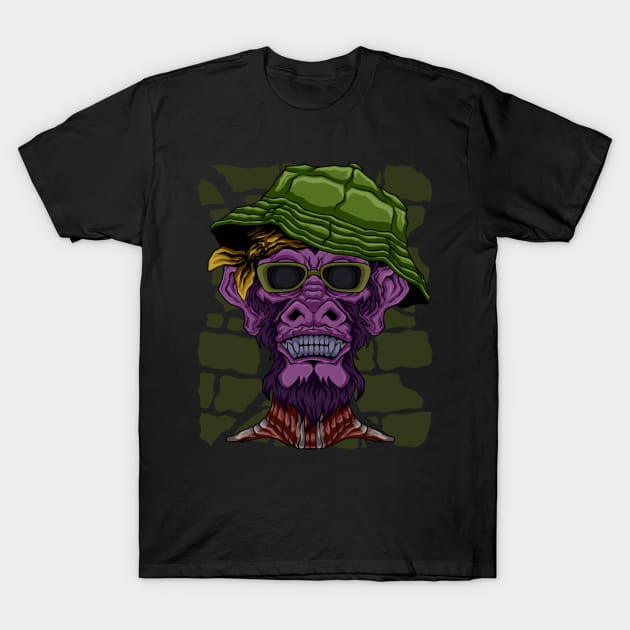 Fashion Monkey street art T-Shirt by JiraDesign